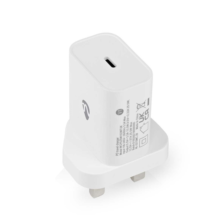 Nedis Wall Charger | PD3.0 20W | Quick charge feature | 1.67 / 2.22 / 3.0 A | Number of outputs: 1 | USB-C™ | Automatic Voltage Selection | White in the group HOME, HOUSEHOLD & GARDEN / Electricity & Lighting / Travel adapters at TP E-commerce Nordic AB (C23940)