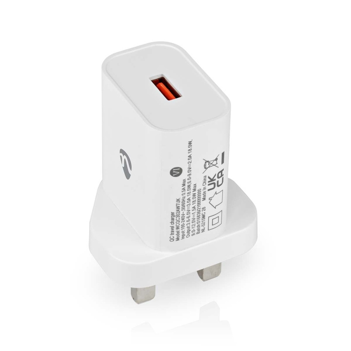 Nedis Wall Charger | Quick charge feature | 3.0 A | Number of outputs: 1 | USB-A | Automatic Voltage Selection in the group HOME, HOUSEHOLD & GARDEN / Electricity & Lighting / Travel adapters at TP E-commerce Nordic AB (C23946)