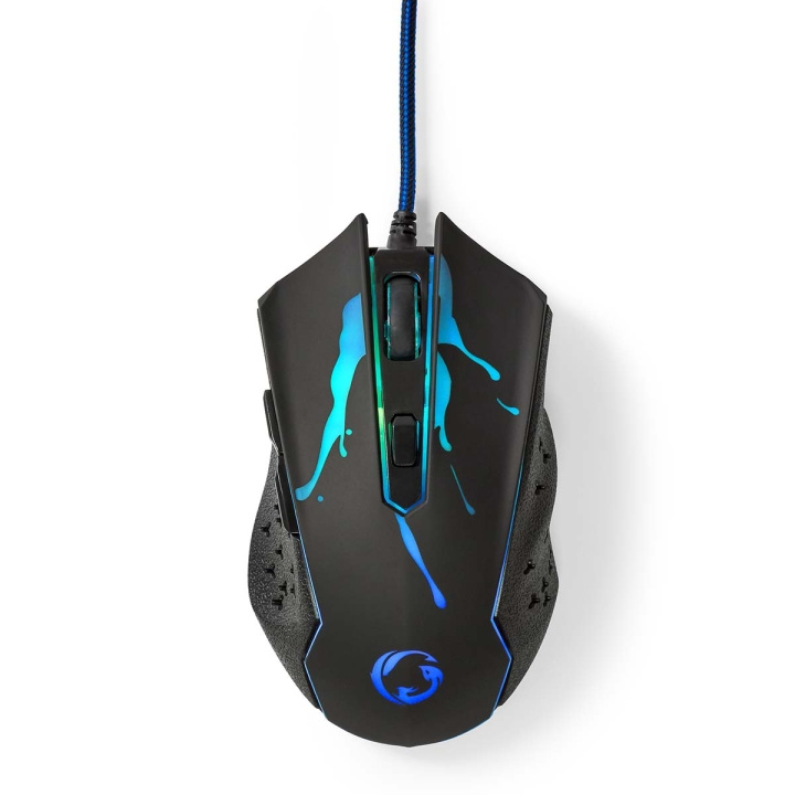 Nedis Gaming Mouse | Wired | 1200 / 1800 / 2400 / 3600 dpi | Adjustable DPI | Number of buttons: 6 | Programmable buttons | Right-Handed | 1.50 m | LED in the group COMPUTERS & PERIPHERALS / GAMING / Mice at TP E-commerce Nordic AB (C23953)