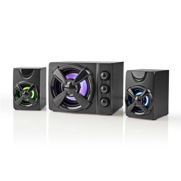 Nedis Gaming Speaker | Speaker channels: 2.1 | USB Powered | 3.5 mm Male | 33 W | LED | Volume control in the group COMPUTERS & PERIPHERALS / GAMING / Gaming accessories at TP E-commerce Nordic AB (C23955)