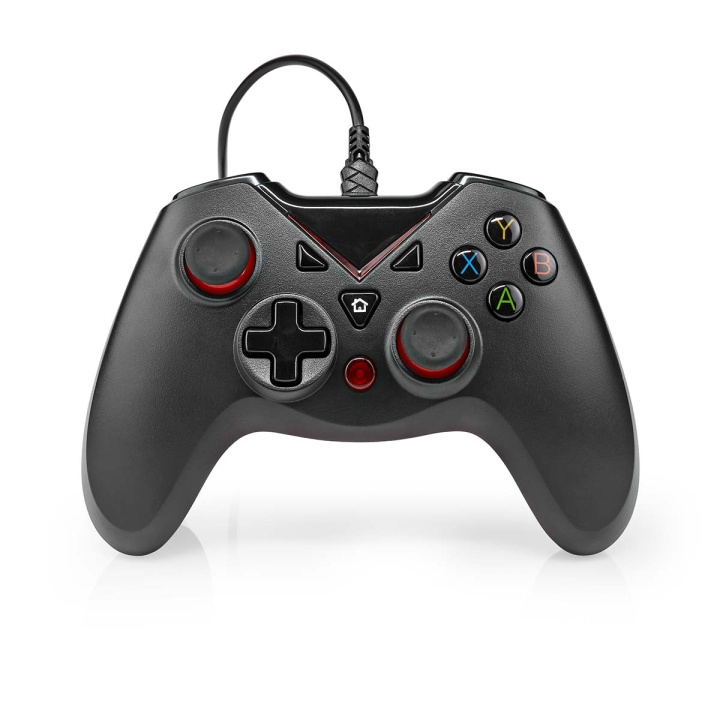 Nedis Gamepad | USB Type-A | USB Powered | PC | Number of buttons: 12 | Cable length: 1.60 m | Black in the group COMPUTERS & PERIPHERALS / GAMING / Gamepad at TP E-commerce Nordic AB (C23960)
