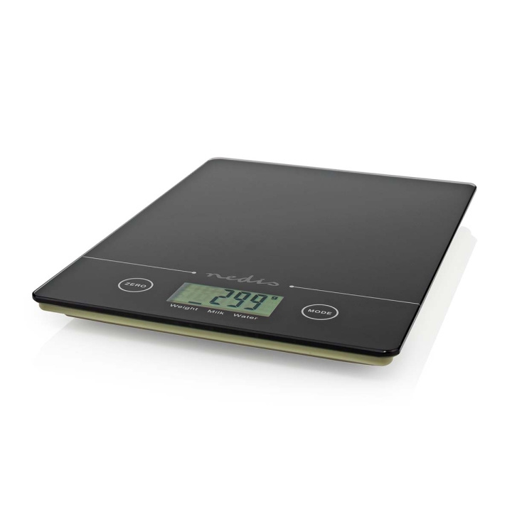 Nedis Kitchen Scales | Digital | Glass / Plastic | CR 2032 Battery | Black in the group HOME, HOUSEHOLD & GARDEN / Kitchen utensils / Kitchen scales at TP E-commerce Nordic AB (C24109)