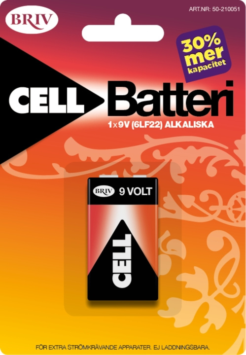 Batteri 9V 6LR61 - 1-pack, 1/12/96 in the group HOME ELECTRONICS / Batteries & Chargers / Batteries / 9V at TP E-commerce Nordic AB (C24204)