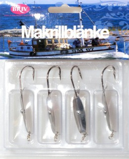 Rostfria Makrillblänken, 4 st in the group Sport, leisure & Hobby / Outdoor recreation / Fishing equipment at TP E-commerce Nordic AB (C24217)