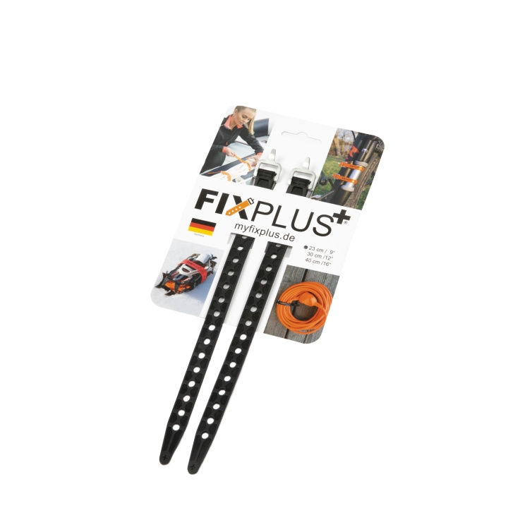 Spännband FixPlus 2-pack 23 cm Svart in the group Sport, leisure & Hobby / Outdoor recreation / Outdoor recreation gadgets at TP E-commerce Nordic AB (C24706)