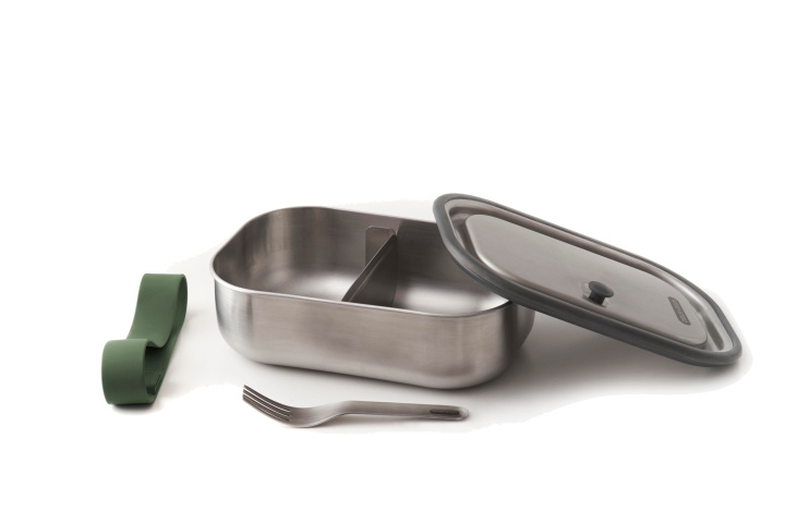 Lunchbox B+B Large Stainless 1000 ml Oliv in the group HOME, HOUSEHOLD & GARDEN / Kitchen utensils / Lunch boxes & Food containers at TP E-commerce Nordic AB (C24803)