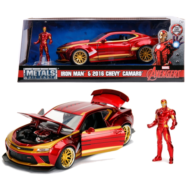 Jada Toys Marvel Ironman 2016 Chevy Camaro SS med Figur 1:24 in the group TOYS, KIDS & BABY PRODUCTS / Toys / Toy cars at TP E-commerce Nordic AB (C24933)
