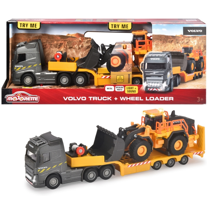 Majorette Volvo FH-16 Lastbil med L350H Hjullastare in the group TOYS, KIDS & BABY PRODUCTS / Toys / Toy cars at TP E-commerce Nordic AB (C24950)