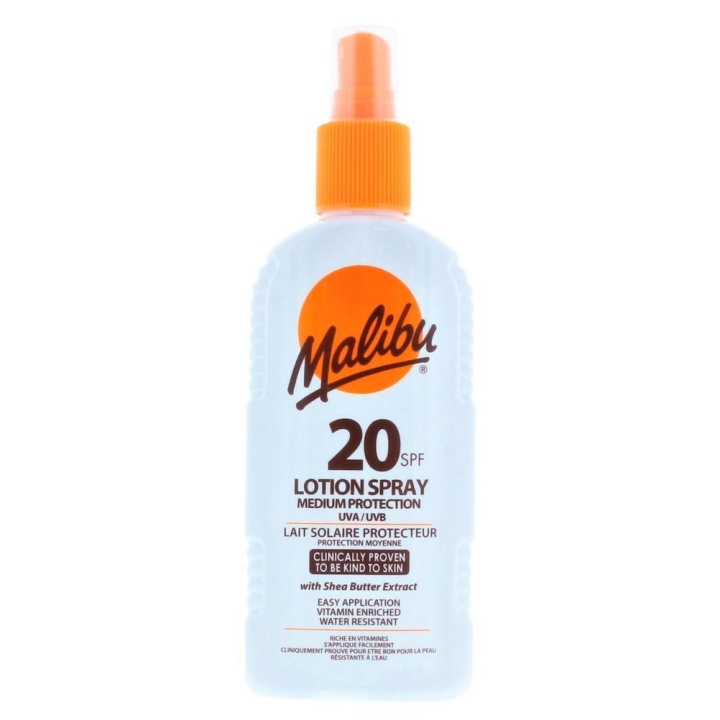 Malibu Lotion Spray SPF 20 200ml in the group BEAUTY & HEALTH / Skin care / Tanning / Sunscreen at TP E-commerce Nordic AB (C25250)
