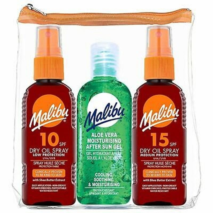 Malibu Dry Oil SPF10 & SPF15 + After Sun 3-pack in the group BEAUTY & HEALTH / Skin care / Tanning / Sunscreen at TP E-commerce Nordic AB (C25255)