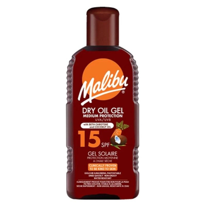 Malibu Dry Oil Gel SPF15 with Carotene & Coconut Oil 200ml in the group BEAUTY & HEALTH / Skin care / Tanning / Sunscreen at TP E-commerce Nordic AB (C25259)