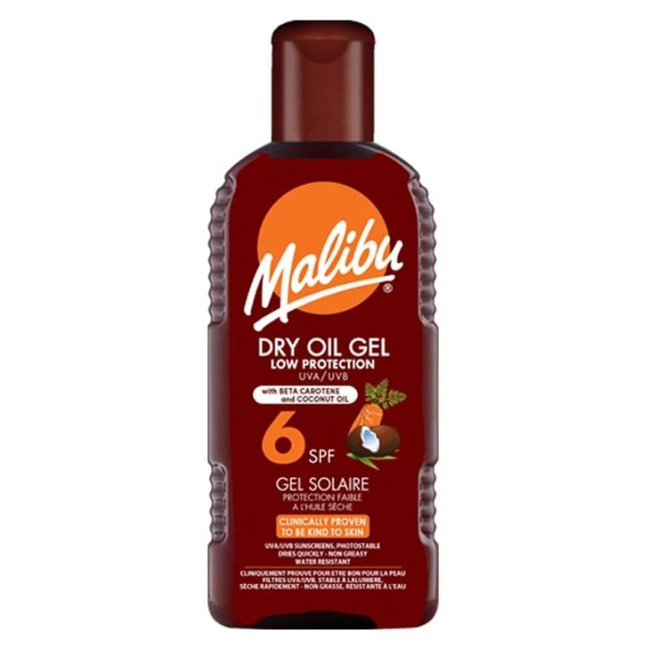 Malibu Dry Oil Gel SPF6 with Carotene & Coconut Oil 200ml in the group BEAUTY & HEALTH / Skin care / Tanning / Sunscreen at TP E-commerce Nordic AB (C25260)