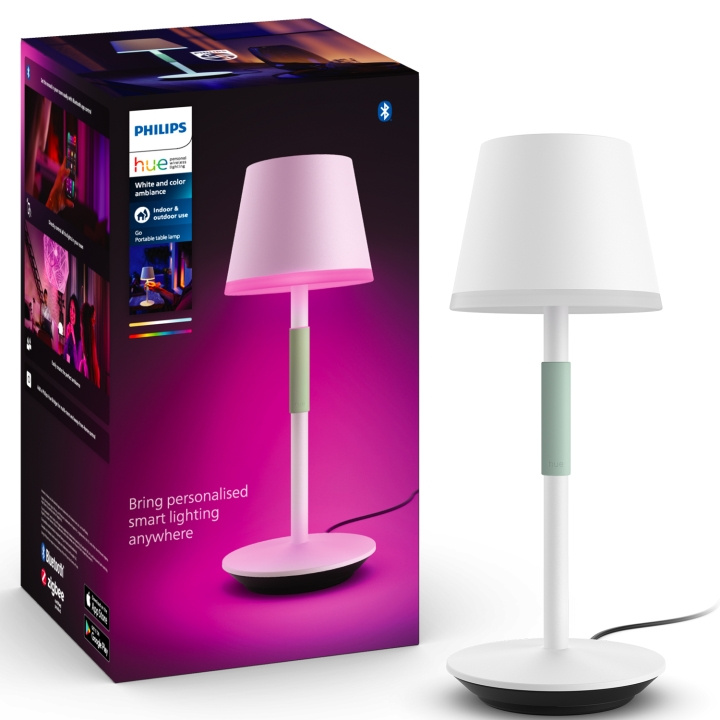 Philips Hue Go Portabel bordslampa Vit/Salviagrön in the group HOME, HOUSEHOLD & GARDEN / Smart home / Smart Lights at TP E-commerce Nordic AB (C25377)