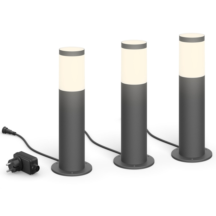 Philips GardenLink Startkit Piedestal Varmvit 600 lm 3-pack Antracit in the group HOME, HOUSEHOLD & GARDEN / Electricity & Lighting / Outdoor lighting / Garden lighting at TP E-commerce Nordic AB (C25435)