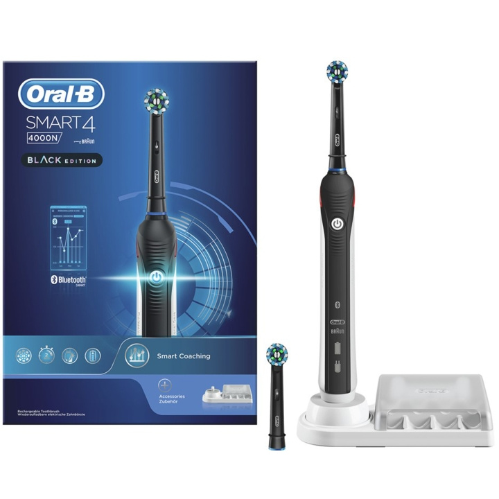 Oral B Eltandborste Smart 4 - 4000N Black Edition in the group BEAUTY & HEALTH / Oral care / Electric toothbrushes at TP E-commerce Nordic AB (C25468)