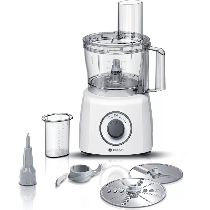 Bosch Matberedare 800 W, vit MCM3110W in the group HOME, HOUSEHOLD & GARDEN / Household appliances / Food processor & Kitchen appliances / Food processors at TP E-commerce Nordic AB (C25499)