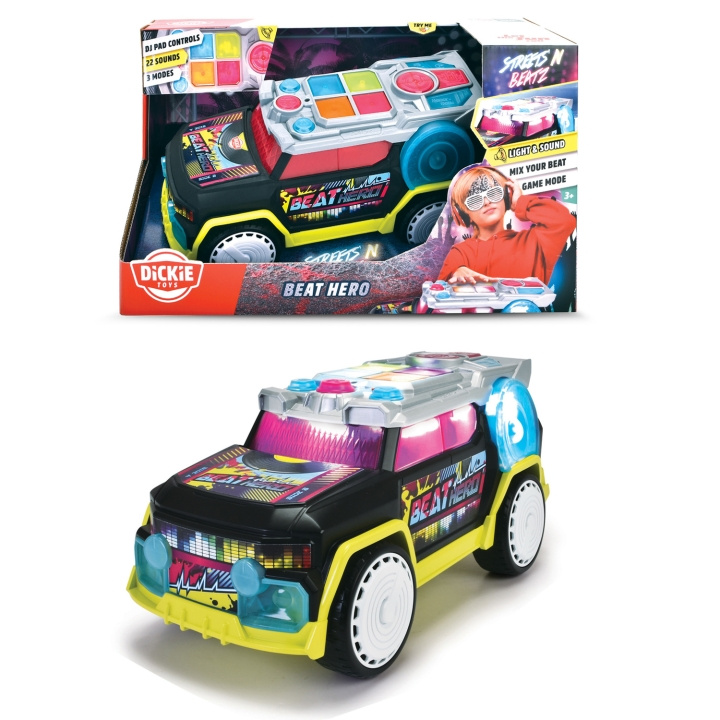 Dickie Beat Hero DJ-bil in the group TOYS, KIDS & BABY PRODUCTS / Toys / Toy cars at TP E-commerce Nordic AB (C25505)