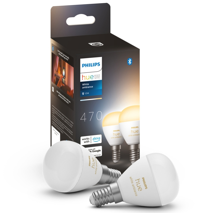 Philips Hue White Ambiance E14 Klot 2-pack in the group HOME ELECTRONICS / Lighting / LED lamps at TP E-commerce Nordic AB (C25633)