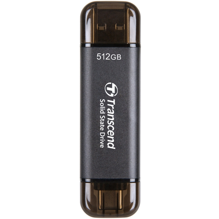 Transcend Portabel SSD ESD310C USB-C 512 GB (R1050/W950) Svart in the group COMPUTERS & PERIPHERALS / Computer components / Harddrives / SSD at TP E-commerce Nordic AB (C25657)