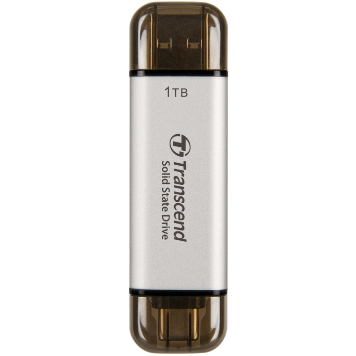 Transcend Portabel SSD ESD310S USB-C 1TB (R1050/W950) Silver in the group COMPUTERS & PERIPHERALS / Computer components / Harddrives / SSD at TP E-commerce Nordic AB (C25661)