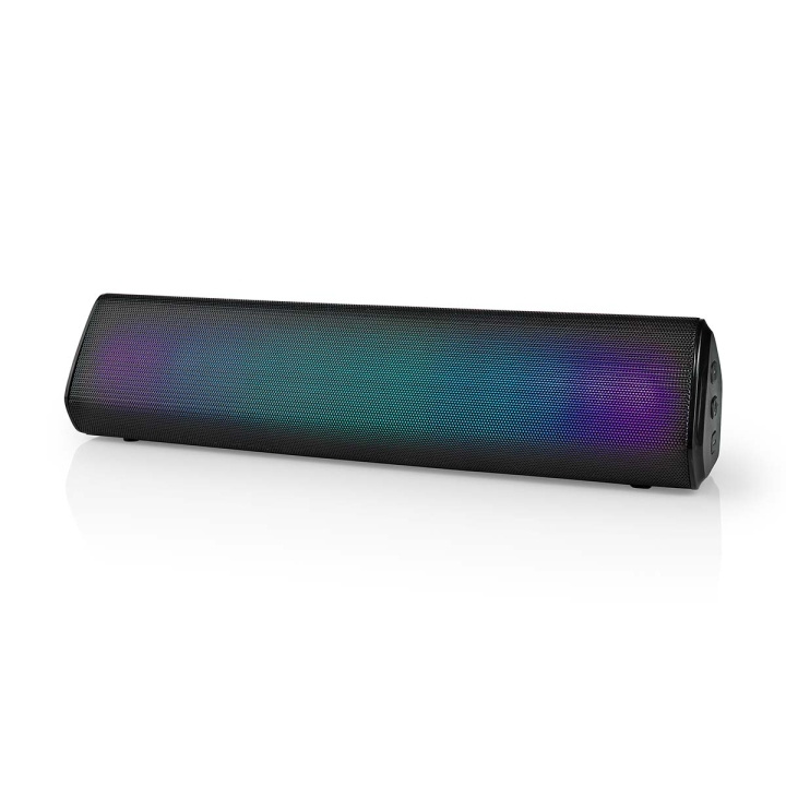 Nedis Bluetooth® Speaker | Battery play time: 6 hrs | Table Design | 18 W | Stereo | Built-in microphone | Linkable | Black in the group HOME ELECTRONICS / Audio & Picture / Speakers & accessories / Bluetooth Speakers / Portable speakers at TP E-commerce Nordic AB (C25677)