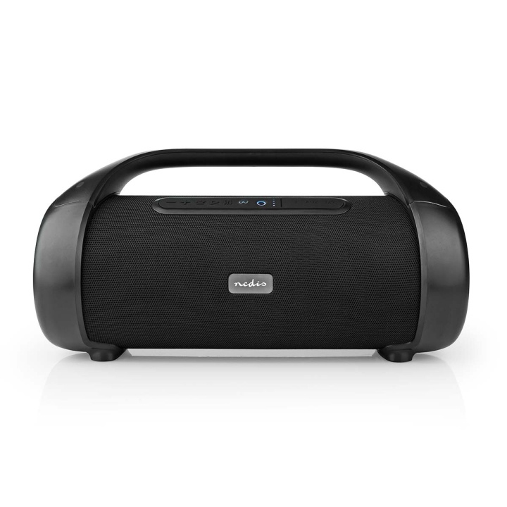 Nedis Bluetooth® Party Boombox | 9.5 hrs | 2.1 | 120 W | Media playback: AUX | IPX5 | Linkable | Carrying handle | Party lights | Black in the group HOME ELECTRONICS / Audio & Picture / Speakers & accessories / Bluetooth Speakers / Portable speakers at TP E-commerce Nordic AB (C25679)