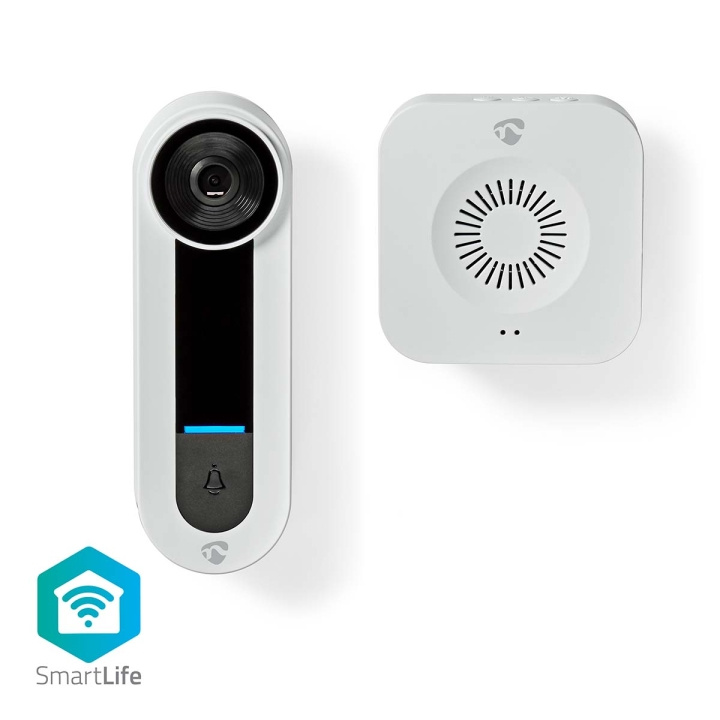 Nedis SmartLife Video Doorbell | Wi-Fi | Mains Powered | 1536x1536 | Cloud Storage (optional) / microSD (not included) / Onvif | IP65 | With motion sensor | White in the group HOME, HOUSEHOLD & GARDEN / Alarm & Security / Doorbells at TP E-commerce Nordic AB (C25726)