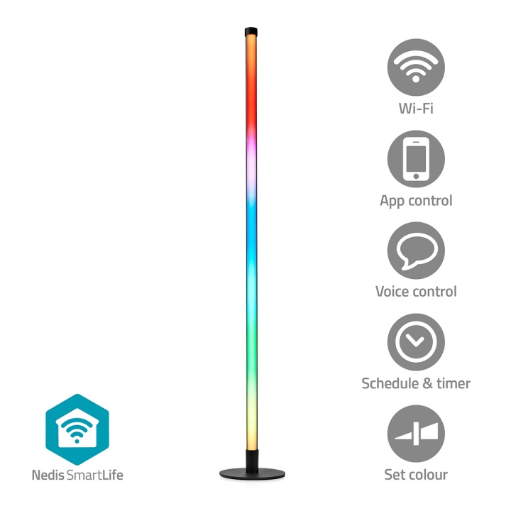 Nedis SmartLife Mood Light | Wi-Fi | Tube | 180 lm | RGBIC / Warm to Cool White | 2700 - 6500 K | 10 W | Metal / Silicone | 1 pcs in the group HOME, HOUSEHOLD & GARDEN / Smart home / Smart Lights at TP E-commerce Nordic AB (C25729)