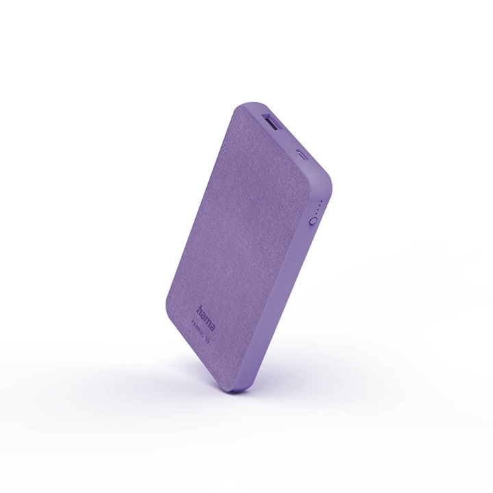 Hama Powerbank Fabric 10000mAh Purple in the group SMARTPHONE & TABLETS / Chargers & Cables / Powerbanks at TP E-commerce Nordic AB (C25740)