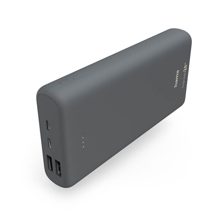 Hama Powerbank Supreme 24000mAh Grey in the group SMARTPHONE & TABLETS / Chargers & Cables / Powerbanks at TP E-commerce Nordic AB (C25747)