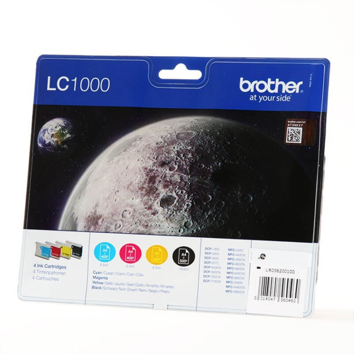 Brother Ink LC1000VALBPDR LC-1000 Multipack in the group COMPUTERS & PERIPHERALS / Printers & Accessories / Ink & Toner / Ink cartridges / Brother at TP E-commerce Nordic AB (C26005)