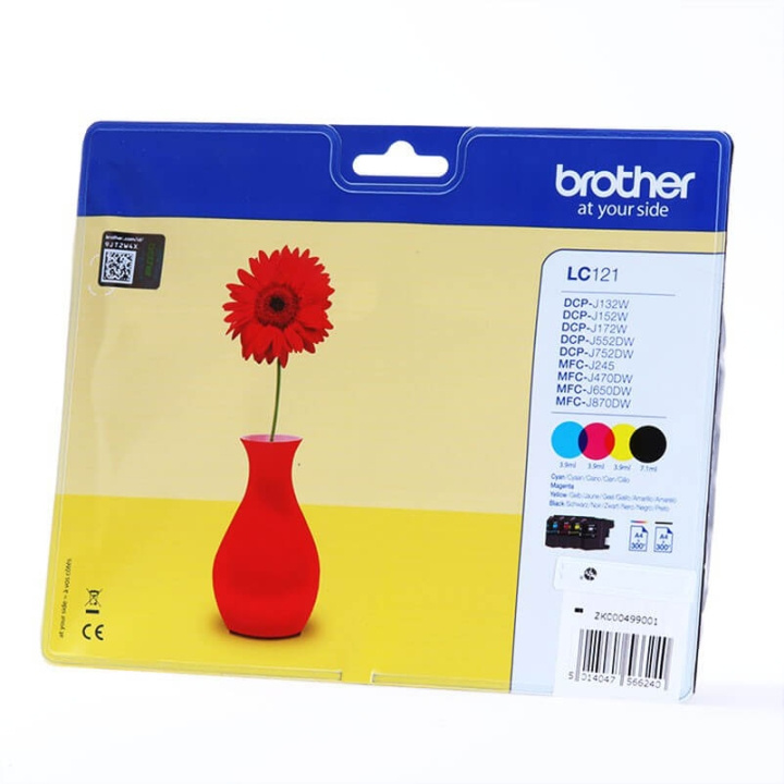 Brother Ink LC121VALBPDR LC-121 Multipack in the group COMPUTERS & PERIPHERALS / Printers & Accessories / Ink & Toner / Ink cartridges / Brother at TP E-commerce Nordic AB (C26022)