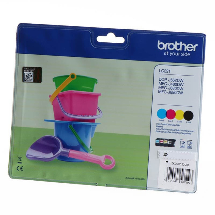 Brother Ink LC221VALBPDR LC-221 Multipack in the group COMPUTERS & PERIPHERALS / Printers & Accessories / Ink & Toner / Toner / Brother at TP E-commerce Nordic AB (C26064)