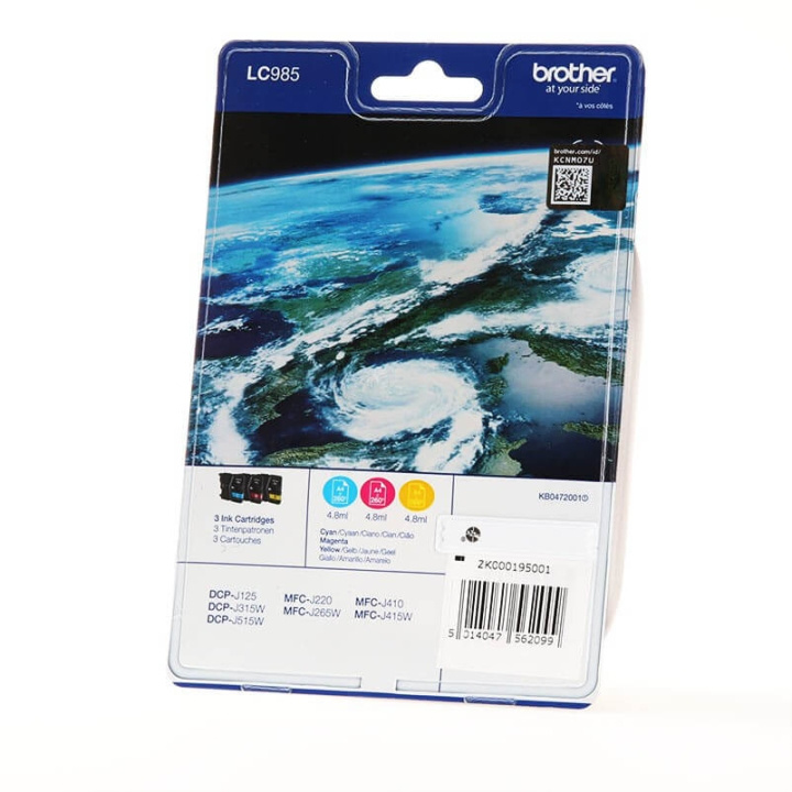 Brother Ink LC985RBWBPDR LC-985 Rainbow-pack in the group COMPUTERS & PERIPHERALS / Printers & Accessories / Ink & Toner / Toner / Brother at TP E-commerce Nordic AB (C26144)