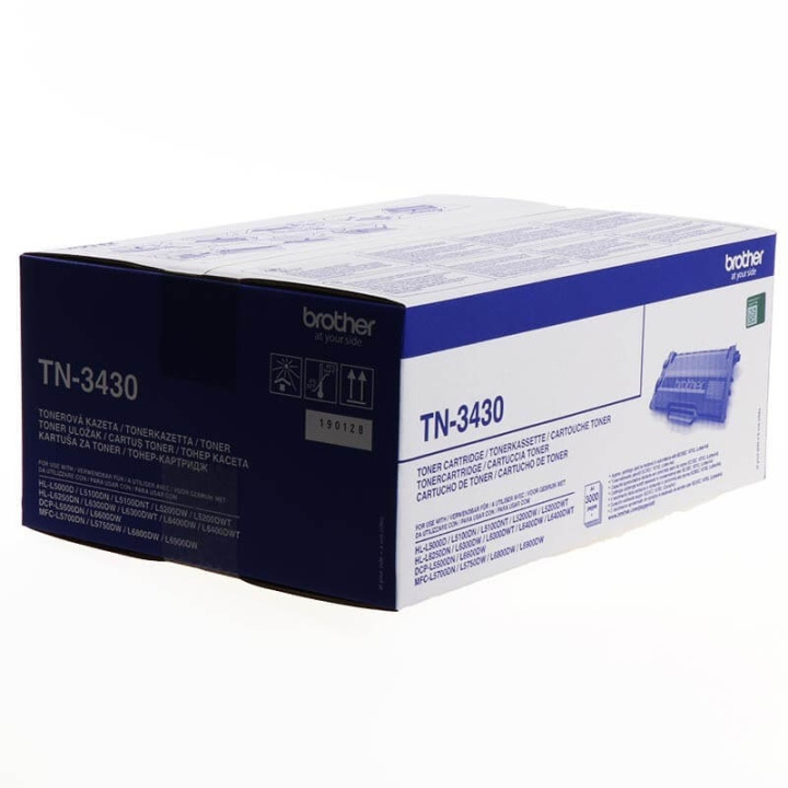 Brother Toner TN3430 TN-3430 Black in the group COMPUTERS & PERIPHERALS / Printers & Accessories / Ink & Toner / Toner / Brother at TP E-commerce Nordic AB (C26248)
