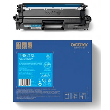 Brother Toner TN821XLC TN-821XL Cyan in the group COMPUTERS & PERIPHERALS / Printers & Accessories / Ink & Toner / Toner / Brother at TP E-commerce Nordic AB (C26282)