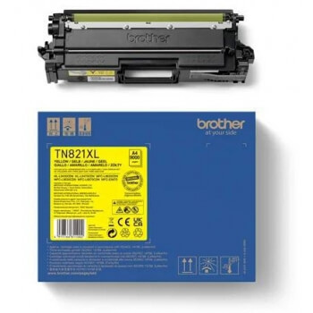 Brother Toner TN821XLY TN-821XL Yellow in the group COMPUTERS & PERIPHERALS / Printers & Accessories / Ink & Toner / Ink cartridges / Brother at TP E-commerce Nordic AB (C26284)