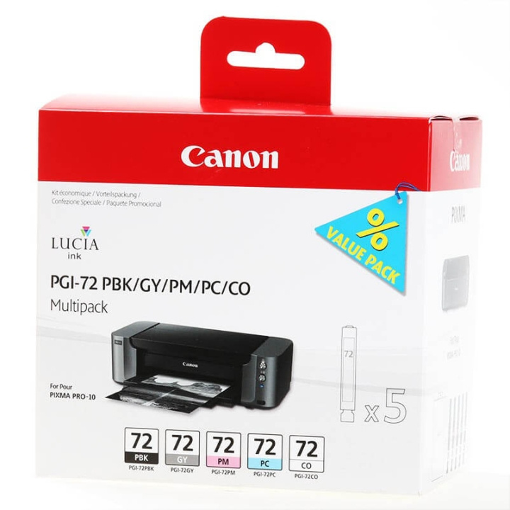 Canon Ink 6403B007 PGI-72, pbk/gy/pm/pc/co in the group COMPUTERS & PERIPHERALS / Printers & Accessories / Ink & Toner / Toner / Canon at TP E-commerce Nordic AB (C26304)