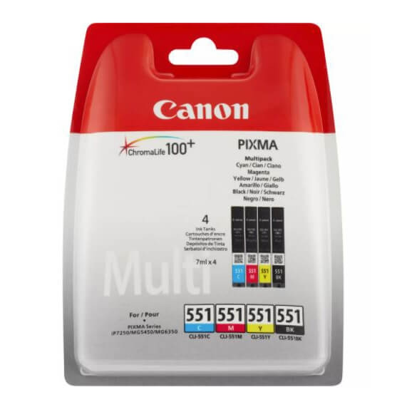 Canon Ink 6509B009 CLI-551 Multipack in the group COMPUTERS & PERIPHERALS / Printers & Accessories / Ink & Toner / Toner / Canon at TP E-commerce Nordic AB (C26316)