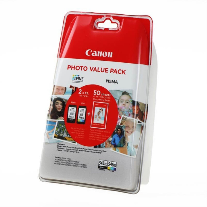 Canon Ink 8286B006 PG-545XL/CL-546XL Multipack + Paper in the group COMPUTERS & PERIPHERALS / Printers & Accessories / Ink & Toner / Toner / Canon at TP E-commerce Nordic AB (C26327)