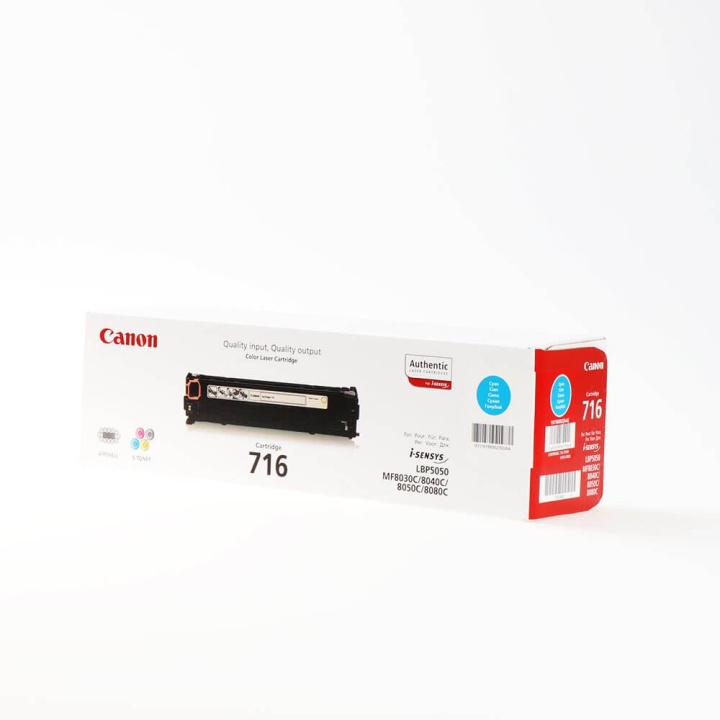 Canon Toner 1979B002 716 Cyan in the group COMPUTERS & PERIPHERALS / Printers & Accessories / Ink & Toner / Toner / Canon at TP E-commerce Nordic AB (C26493)