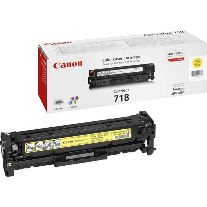 Canon Toner 2659B002 718 Yellow in the group COMPUTERS & PERIPHERALS / Printers & Accessories / Ink & Toner / Toner / Canon at TP E-commerce Nordic AB (C26506)