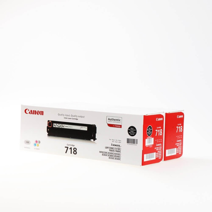 Canon Toner 2662B005 718 Black Twin-pack in the group COMPUTERS & PERIPHERALS / Printers & Accessories / Ink & Toner / Toner / Canon at TP E-commerce Nordic AB (C26510)