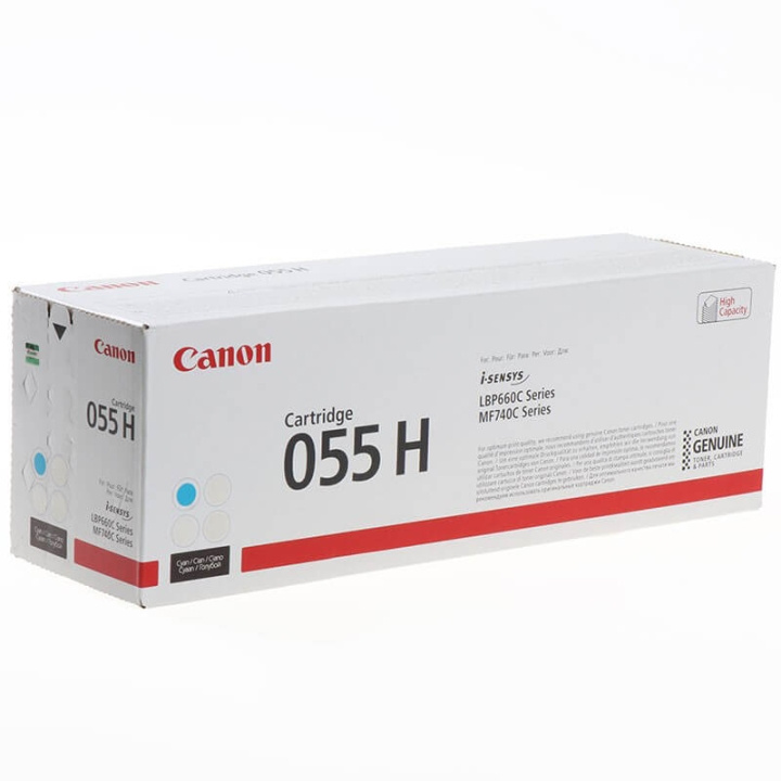 Canon Toner 3019C002 055H Cyan in the group COMPUTERS & PERIPHERALS / Printers & Accessories / Ink & Toner / Toner / Canon at TP E-commerce Nordic AB (C26530)