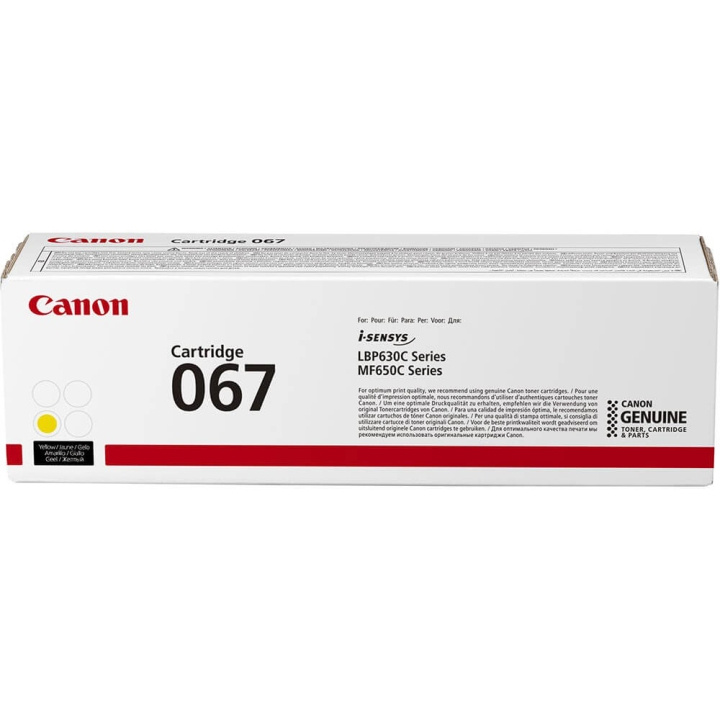Canon Toner 5099C002 067 Yellow in the group COMPUTERS & PERIPHERALS / Printers & Accessories / Ink & Toner / Toner / Canon at TP E-commerce Nordic AB (C26609)