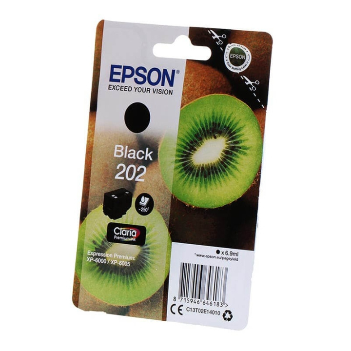EPSON Ink C13T02E14010 202 Black, Kiwi in the group COMPUTERS & PERIPHERALS / Printers & Accessories / Ink & Toner / Ink cartridges / Epson at TP E-commerce Nordic AB (C26675)