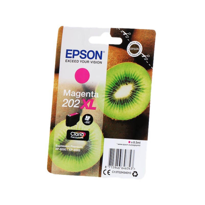 EPSON Ink C13T02H34010 202XL Magenta, Kiwi in the group COMPUTERS & PERIPHERALS / Printers & Accessories / Ink & Toner / Ink cartridges / Epson at TP E-commerce Nordic AB (C26680)