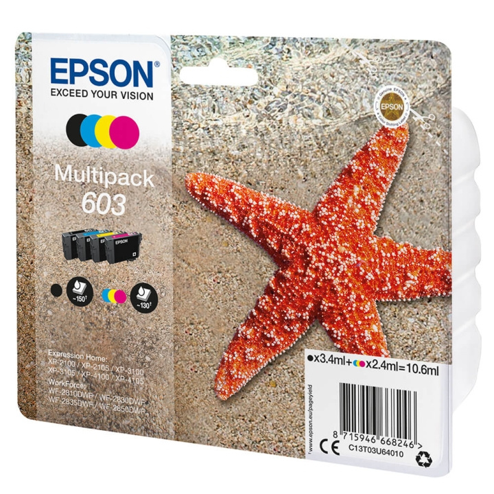 EPSON Ink C13T03U64010 603 Multipack, Starfish in the group COMPUTERS & PERIPHERALS / Printers & Accessories / Ink & Toner / Ink cartridges / Epson at TP E-commerce Nordic AB (C26704)