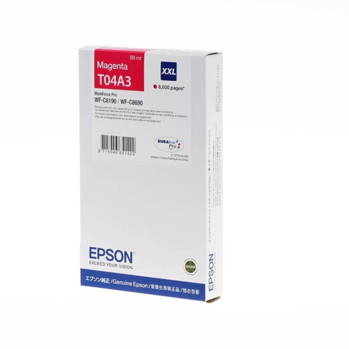 EPSON Ink C13T04A340 T04A3 XXL Magenta in the group COMPUTERS & PERIPHERALS / Printers & Accessories / Ink & Toner / Ink cartridges / Epson at TP E-commerce Nordic AB (C26707)