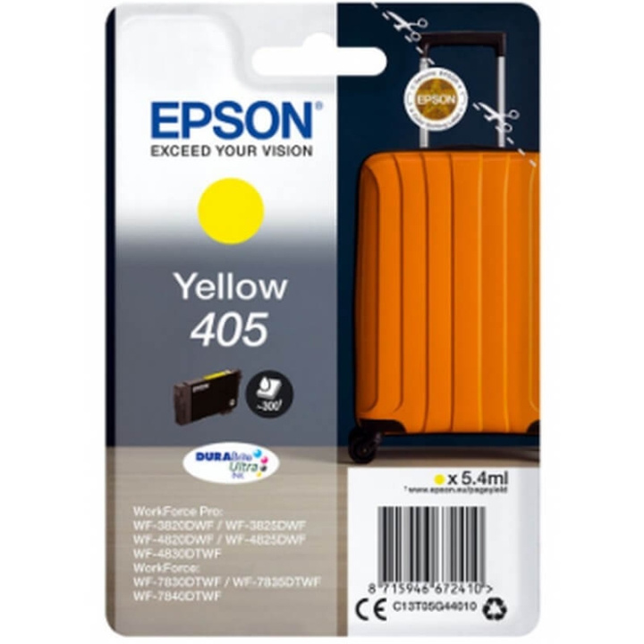 EPSON Ink C13T05G44010 405 Yellow, Suitcase in the group COMPUTERS & PERIPHERALS / Printers & Accessories / Ink & Toner / Ink cartridges / Epson at TP E-commerce Nordic AB (C26712)